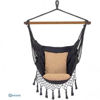 Hamaca relax Springos – Beige, coussin intégré