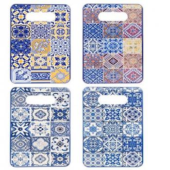 Ensemble de 4 découpes de table bleues Signes Grimalt