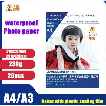 YIDU SAILS 230g A3 Glossy Photo Paper for Landscape Photos 20pcs/box