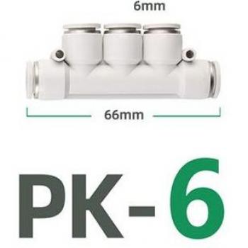 White High-End Five-Way Air Hose Connector (4-12mm)