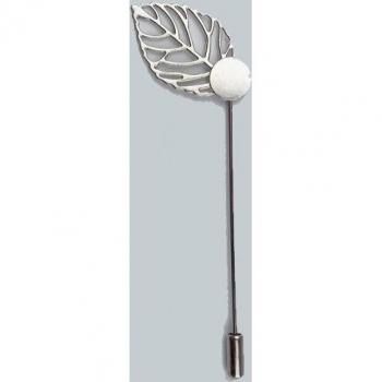Alfileres de Ropa con Perlas y Base en Blanco (10 Uds.)