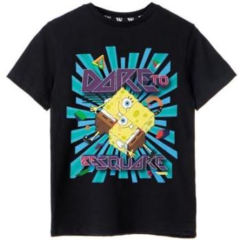 Short Sleeve SpongeBob SquarePants Boy's T-Shirt – Black, 13-14 Years