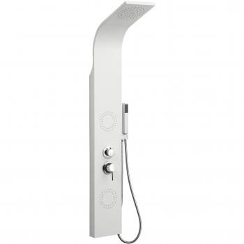 DP Grifería – Colonne d'hydromassage en aluminium blanc modèle Santorini