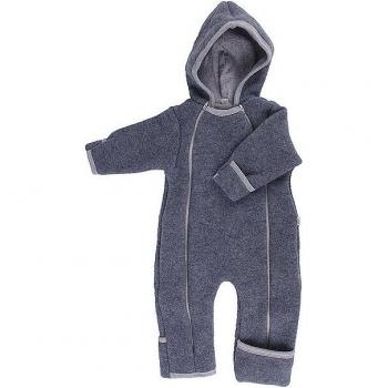 Combinaison chaude bébé en laine polaire gris 74-80