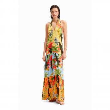 Desigual Damen Sommerkleid Tropi 24SWMW08 Bunt Loose Fit Größe S