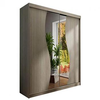 Armadio Dover 110, Quercia Sonoma, Design Scorrevole e LED