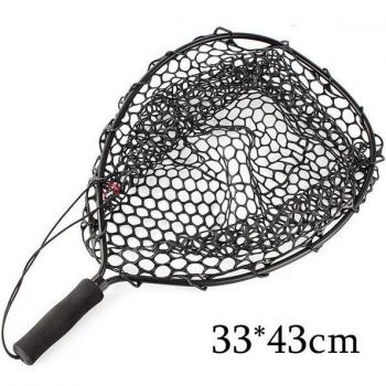Comfortable EVA Handle Fishing Net with Soft Silicone Mesh
