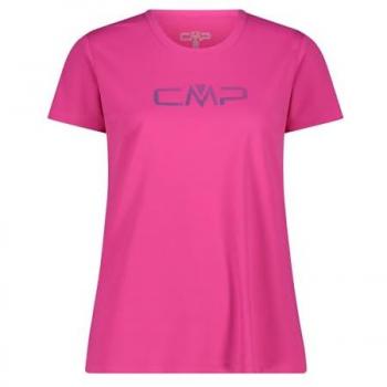 Vêtement T-shirt Femme Fuchsia Manche Courte, Col Rond – M