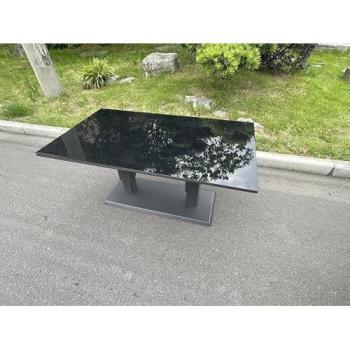 Dual‑Lift Patio Table – Aluminum Rising Adjustable Design – Dark Grey
