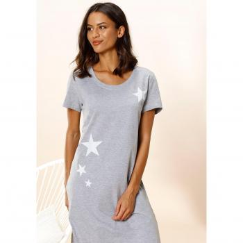 Vivance Dreams Damen Nachthemd Grau Basic Gr. 32/34