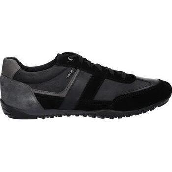 Geox Wells Baskets en Cuir Noir