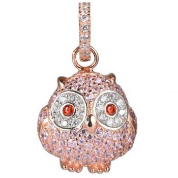 Lancaster Women's Owl Charm Necklace