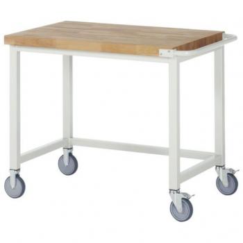 Etabli mobile 8000 – traverses sans tiroirs, hêtre massif, 1 m × 0,7 m × 0,88 m