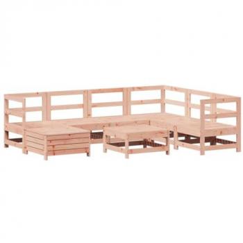 Set de jardin 8 pièces en bois de sapin massif
