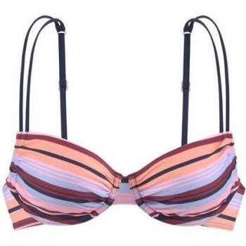 S.Oliver Eleganza Estiva: Top Bikini Blu/Rosa/Albicocca