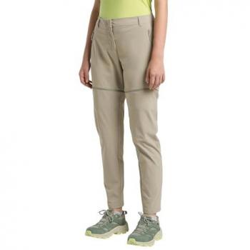Jack Wolfskin Damen Hikeout Zip-Off Hose (Stone, 42) – W-Variante