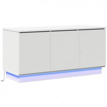 Armadio televisivo in legno ingegnerizzato, finitura bianca, 100 × 38 × 49 cm