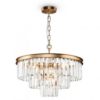 Stilvolle Pendelleuchte in Messing, 50 cm, E14 Fassung