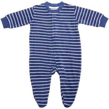 Living Crafts Bio Baby/Kind Frottee-Schlafanzug Streifen Blau-Weiß Baumwolle 68
