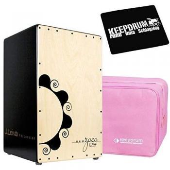 J. Leiva Cajon J.Leiva Percussion Zoco Cajon mitTasche Pink mit Pad