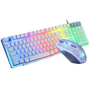 Ergonomic RGB T6 Wired Gaming Keyboard and Mouse Set