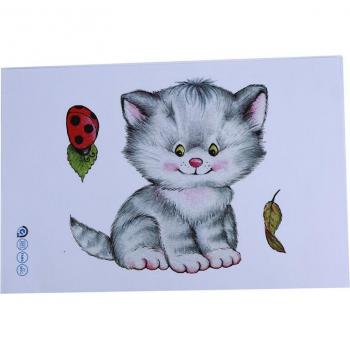Arte Mural 3D de Gato para Baño