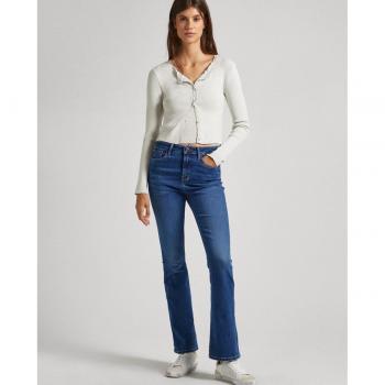 Pepe Jeans Calças Flare UHW Mom Skinny Fit para Mulheres