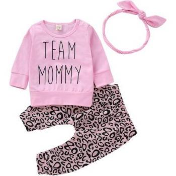 Vêtements pour bébés filles, haut à manches longues et pantalon, 3 pièces