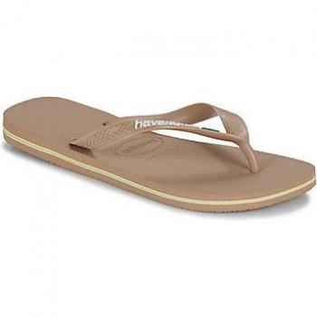 Havaianas Herren‑Flip-Flops „Brasilien“ Logo – Dunkelbraun/Weiß