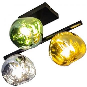 Deckenleuchte Canopus, mehrfarbig, E14, dreiflammig, Glas