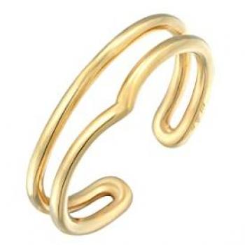 Elli Offener Ring Wickelring V-Form 925 Silber