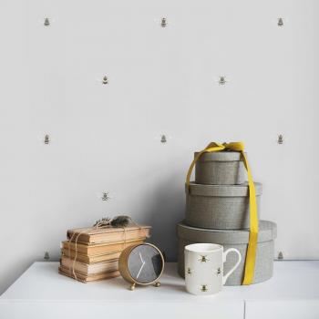 Sophie Allport Bees Grey Wallpaper Design 2