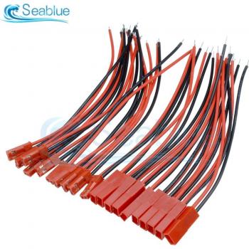 Set de 20 cables 2,5 mm JST (22 AWG) para luces LED y baterías RC