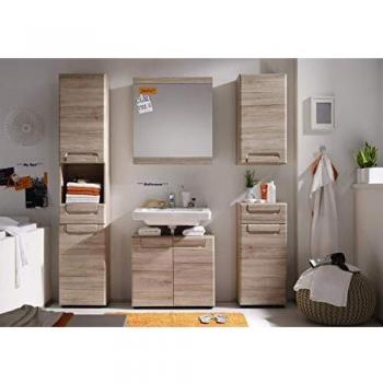 Trendteam Malea Badezimmer Set, 5 Teile, Eiche San Remo Hell