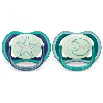 Philips Avent Ultra Air Night tétine 6-18 mois garçon 2 pièces