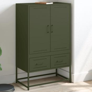 Highboard Steel Olive Green 68x39x111.5 cm vidaXL