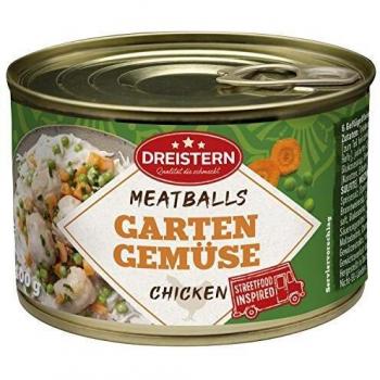 Dreistern Fleischbällchen (Geflügel) in Gärtnerin Sauce – 400 g, Juni 2012