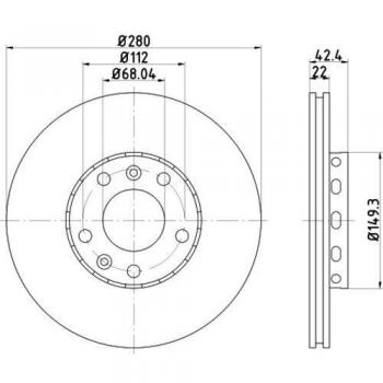 HELLA Bremsscheibe 8DD 355 113 321