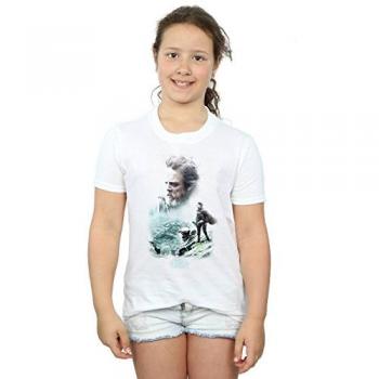 Star Wars Girls The Last Jedi Luke and Rey Cotton T-Shirt