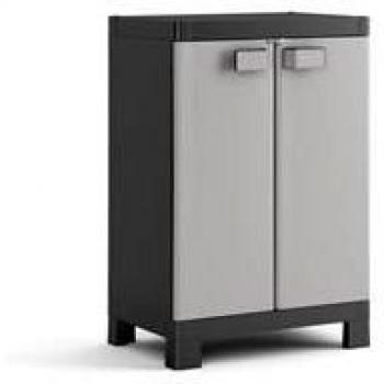 Armadio Logico Basso in Resina Esterna “Balcone” 65x45x97 cm, 2 Ante