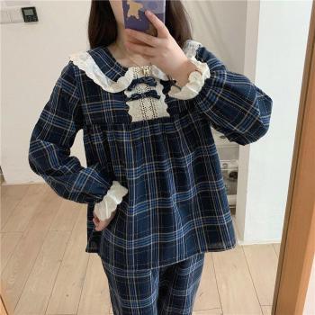 Women's 3-Color Plaid Homewear Pajamas Set