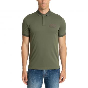 Polo Uomo EA7 Verde con Zip, Taglia M