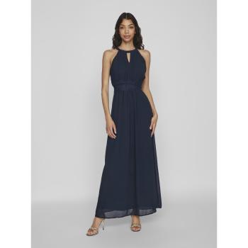 Elegant Navy Blue Cowl Neck Midi Dress – 18