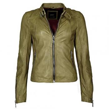 MAZE Damen Lederjacke Lindsay in Waldgrün, Größe S