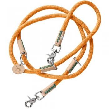 Hunter Pet Correa 3‑Fach Malia – Naranja y Natural, 200 cm