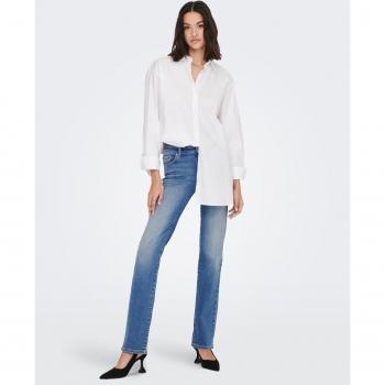 Jeans Femme Only Alicia Coupe Droite Dot568 Bleu Denim