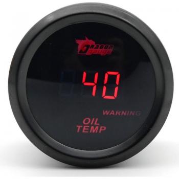 Jauge de Température d'Huile 52MM DRAGON Boîtier Noir