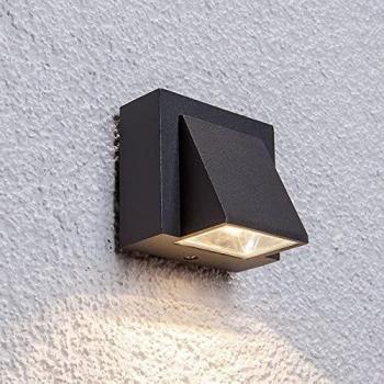 Modern Black Aluminium Outdoor Wall Light 'Marik'
