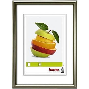 Hama Sevilla Bilderrahmen, grau, mit Passepartout 15 x 20 cm