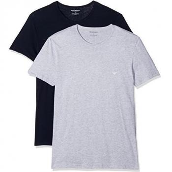 Emporio Armani Unterziehshirt CC722 Pure Cotton (Packung, 2-St., 2er-Pack) Herren T-Shirt Round Neck